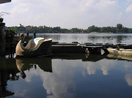 Lenin park and its run-down swan boats.
