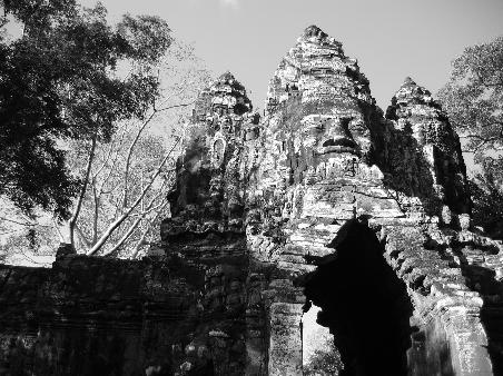 The West Gate of the Angkor Thom complex.