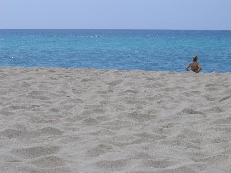 It's a beach. Can't quite capture it. Except that it was way more crowded than this picture would indicate. Pictures lie.
