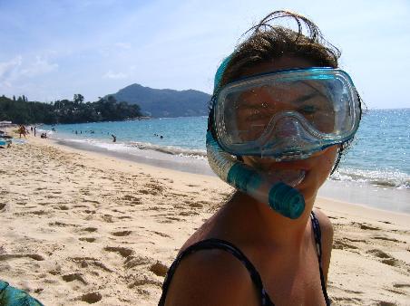 Snorkeling at Surin Beach.