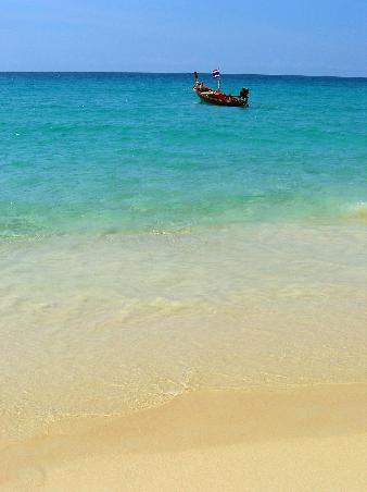 The water really is that colour. But yes, I edited the picture.