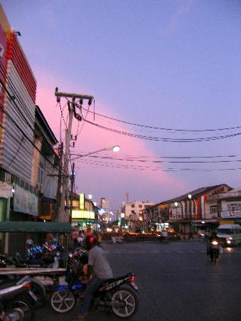 Phuket town, dusk.