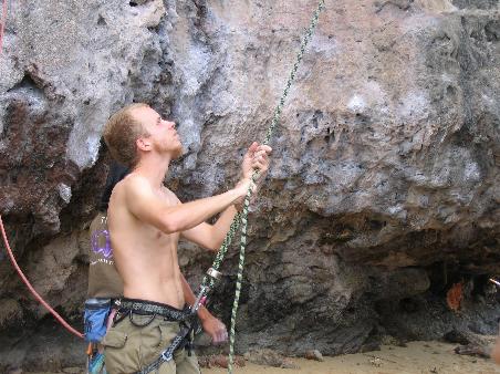 Learning to belay was also fun. I even got to belay Catherine and for the record I didn't drop her, even once. No jokes about "belaying", please.