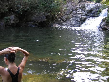 The swimming hole at Ton Kloi Waterfall.