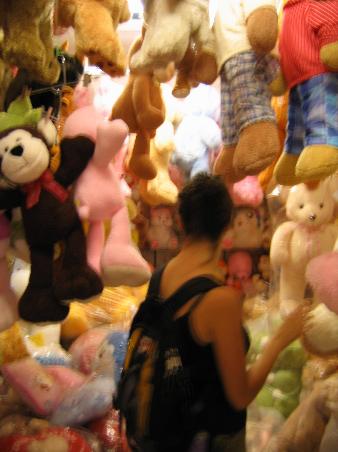 Catherine seems to insist on going in to every single giant stuffed animal store. And there sure are a lot of them around.